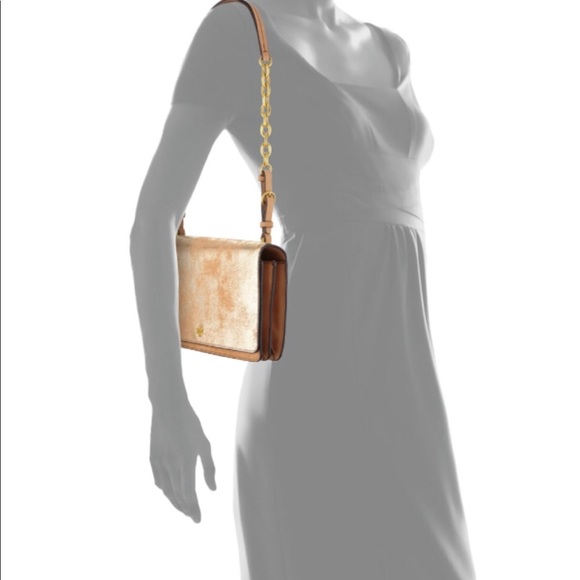 Tory Burch distressed gold bag, EUC! - Picture 2 of 8